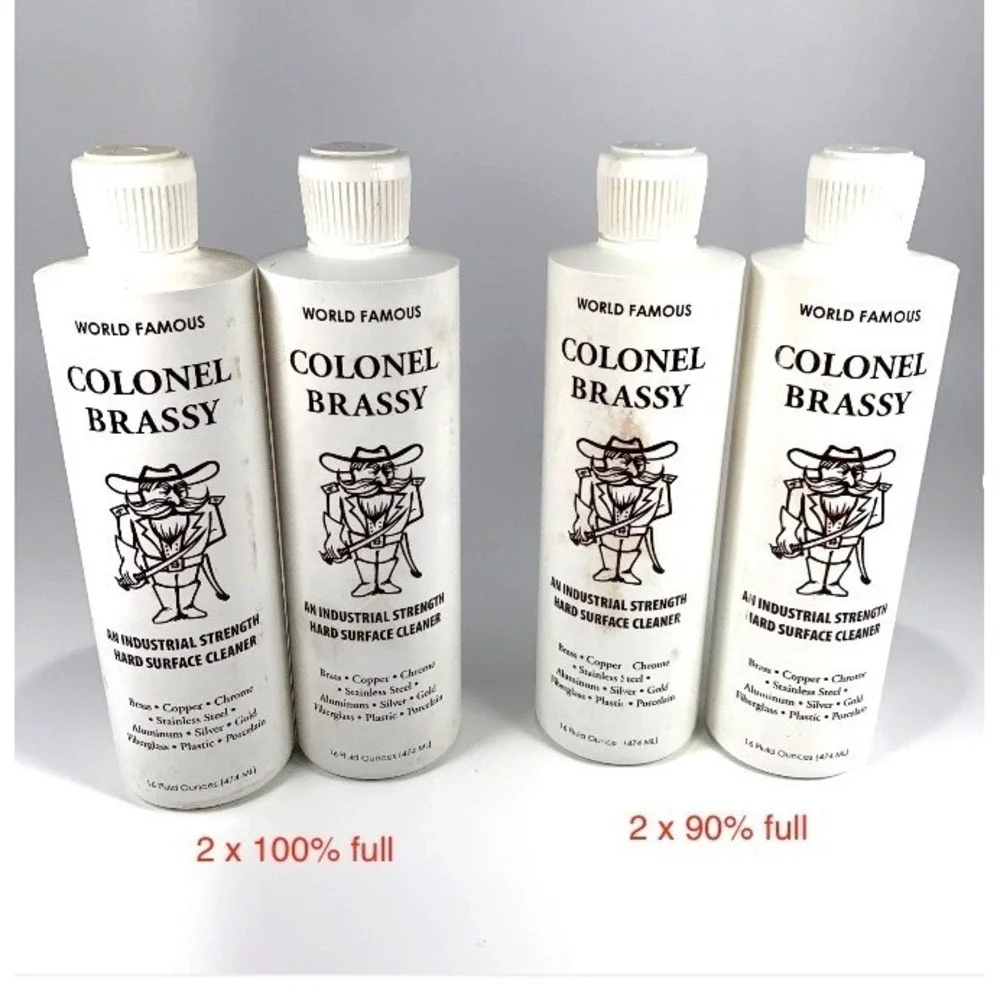 Colonel Brassy Cleaner Polish Metal Shine Bike Boat ATV RV Lot‎ of 4 Bottles